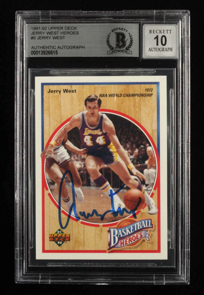 Upper Deck Jerry West Original Sports Autographed Items for sale