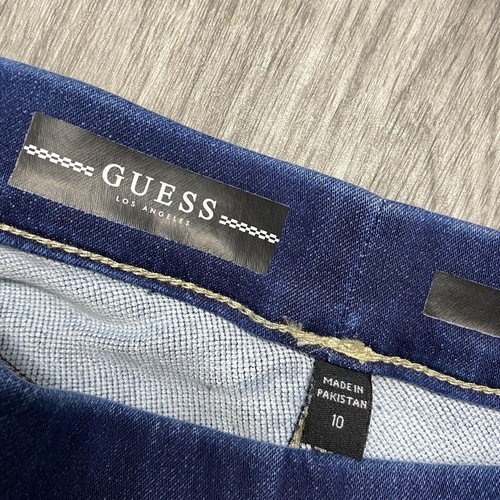 GUESS Jegging Low Rise Dark Wash Blue Denim Pull On Jeans Girl's Size 10 - Picture 8 of 12