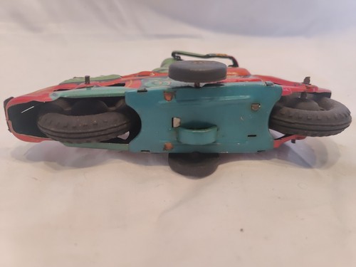 Incredibly Rare Vintage Trademark MP Military Motorcycle Friction Tin Toy Works - Picture 18 of 21