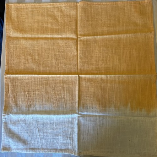 "3 manteles estilo ombre 22"" X 22"" algodón naranja a crema de John Robshaw de colección" - Imagen 5 de 7