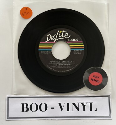 The New Cymbals ~ what Am I Guilty Of? - Northern Soul / Funk  Vinyl Record EX