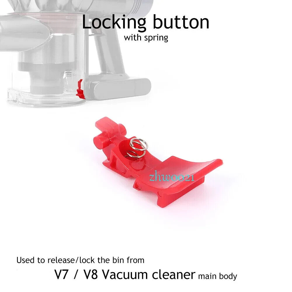 OEM Dyson V7 V8 Vacuum Cleaner Release Clear Bin Red Catch Locking