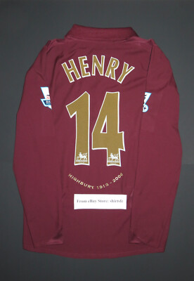 2005-2006 Nike Arsenal FC Thierry Henry Highbury Long Sleeve