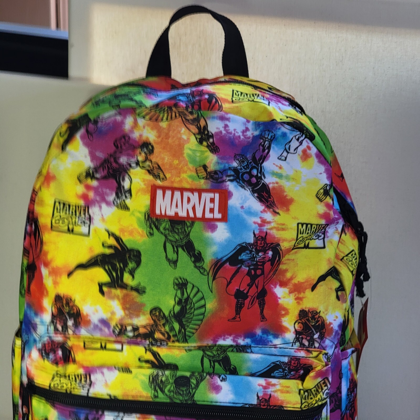 Marvel Comics Avengers 16" School Backpack Book Bag Laptop Sleeve Bottle Padded
