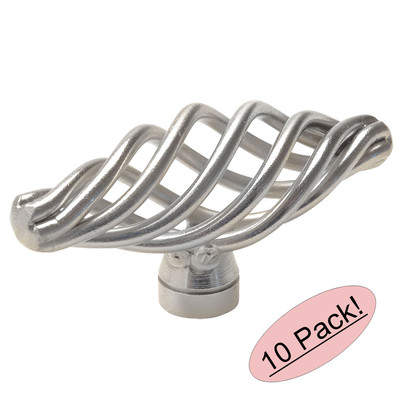 *10 Pack* Cosmas Cabinet Hardware Satin Nickel Birdcage Cabinet Knobs #9991SN