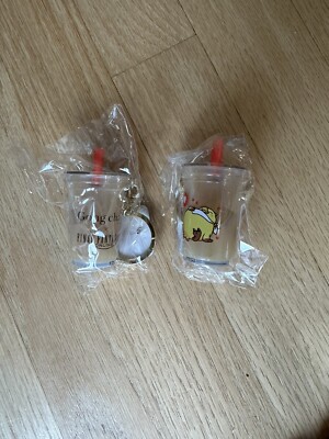 Gong Cha x Final Fantasy XIV Collab Brown CHOCOBO Boba Tea Keychain ONE KEYCHAIN