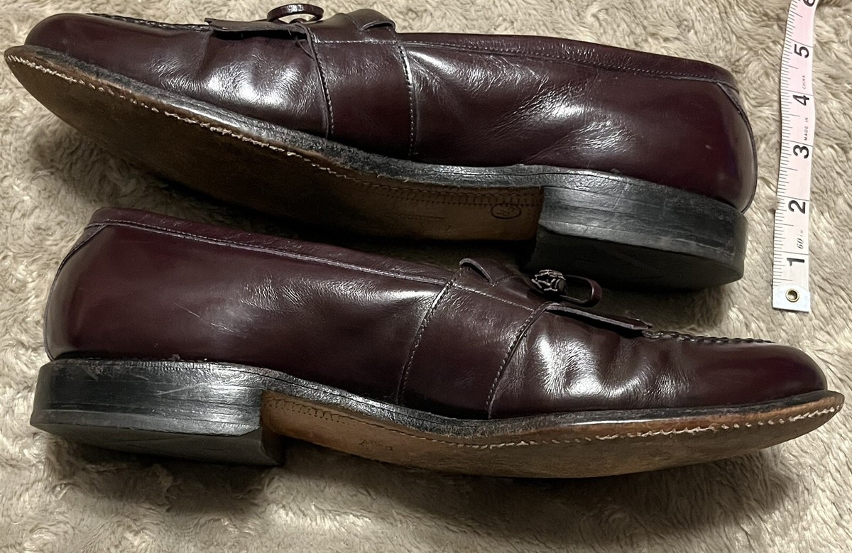 Allen Edmonds Chelsea Burgundy Leather Tassel Kiltie Loafer  display picture 2