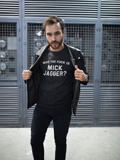 Mens Who The F**K Is Mick Jagger Quality T-Shirt Music Worn By Keith Richards