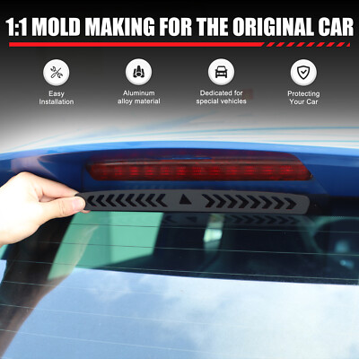 Black Aluminum Car Rear High Brake Light Cover Trim For Seat Leon MK2 2008-2012