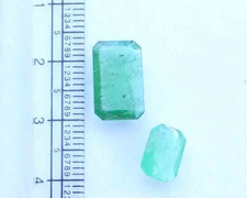 4.50 Cts NATURAL ZAMBIAN BEAUTIFUL EMERALD OCTAGON TOP GREEN GEMSTONE UNHEATED