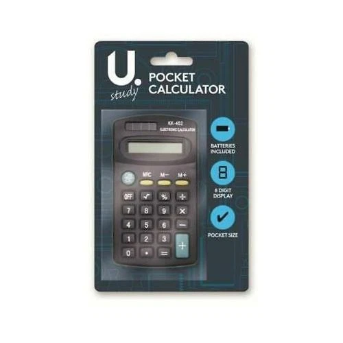 U SMALL 8 DIGIT DISPLAY MINI POCKET SIZE CALCULATOR for Home School Office