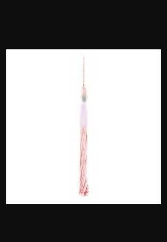 Fit4Grad Graduation Jumbo Tassel Pink with Silver Signet Set FAST SHIP! A91 - Picture 1 of 1