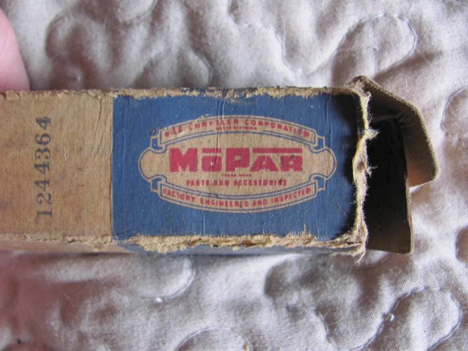 NOS Mopar 1244364 "Custom" Fender Nameplate 1949-50 Desoto - Image 3 of 4