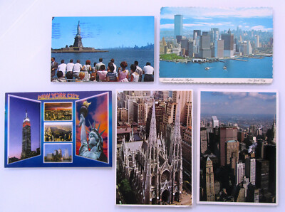 5 x NEW YORK CITY Manhattan Amerika USA Postkarten US-Postcards Lot frankiert