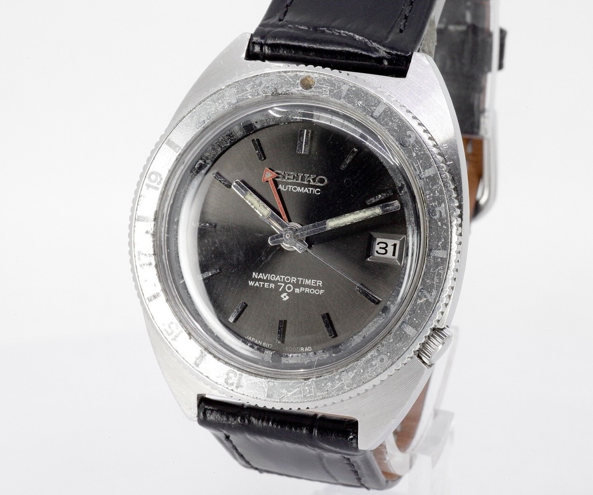 Vintage SEIKO NAVIGATOR TIMER 6117-8000 SERVICED AUTOMATIC