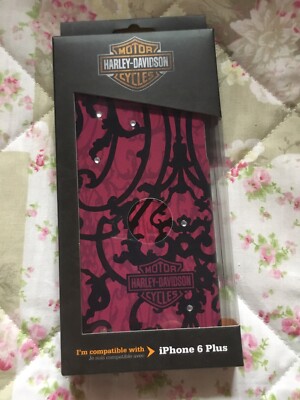 Harley-Davidson Smartphone Hülle iPhone 6/6S Plus PC Pink / Strass NEU u. OVP