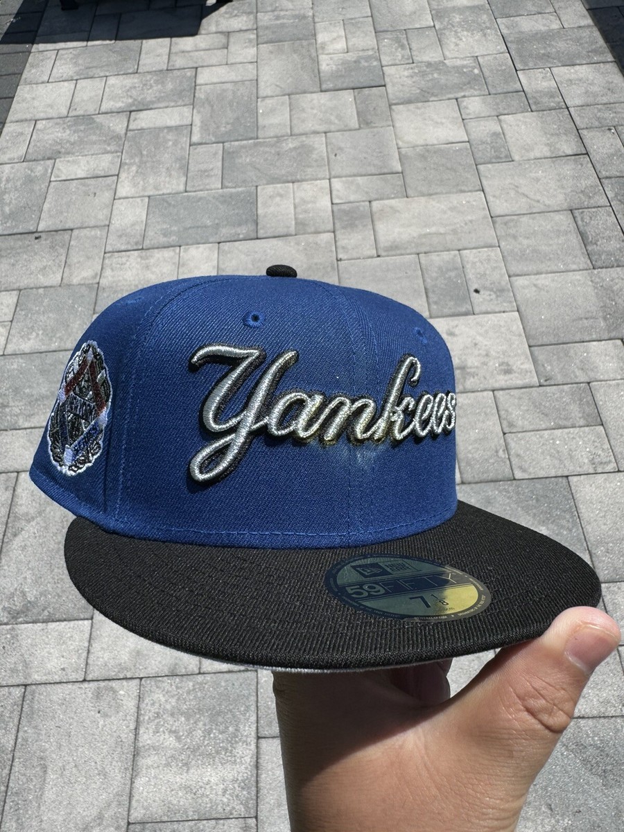 NEW ERA YORK YANKEES SCRIPT ROYAL METALLIC SILVER WS PATCH