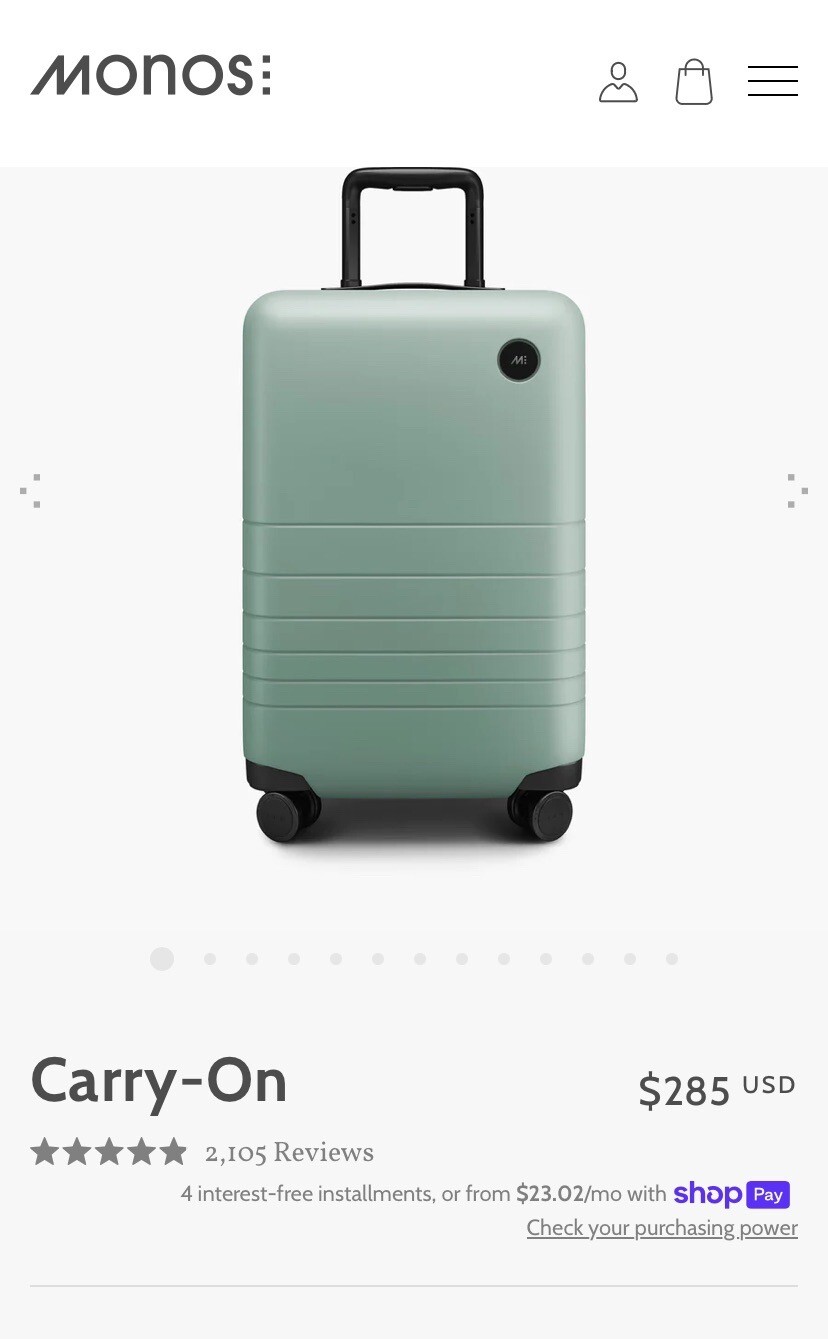 monos carry on luggage eBay