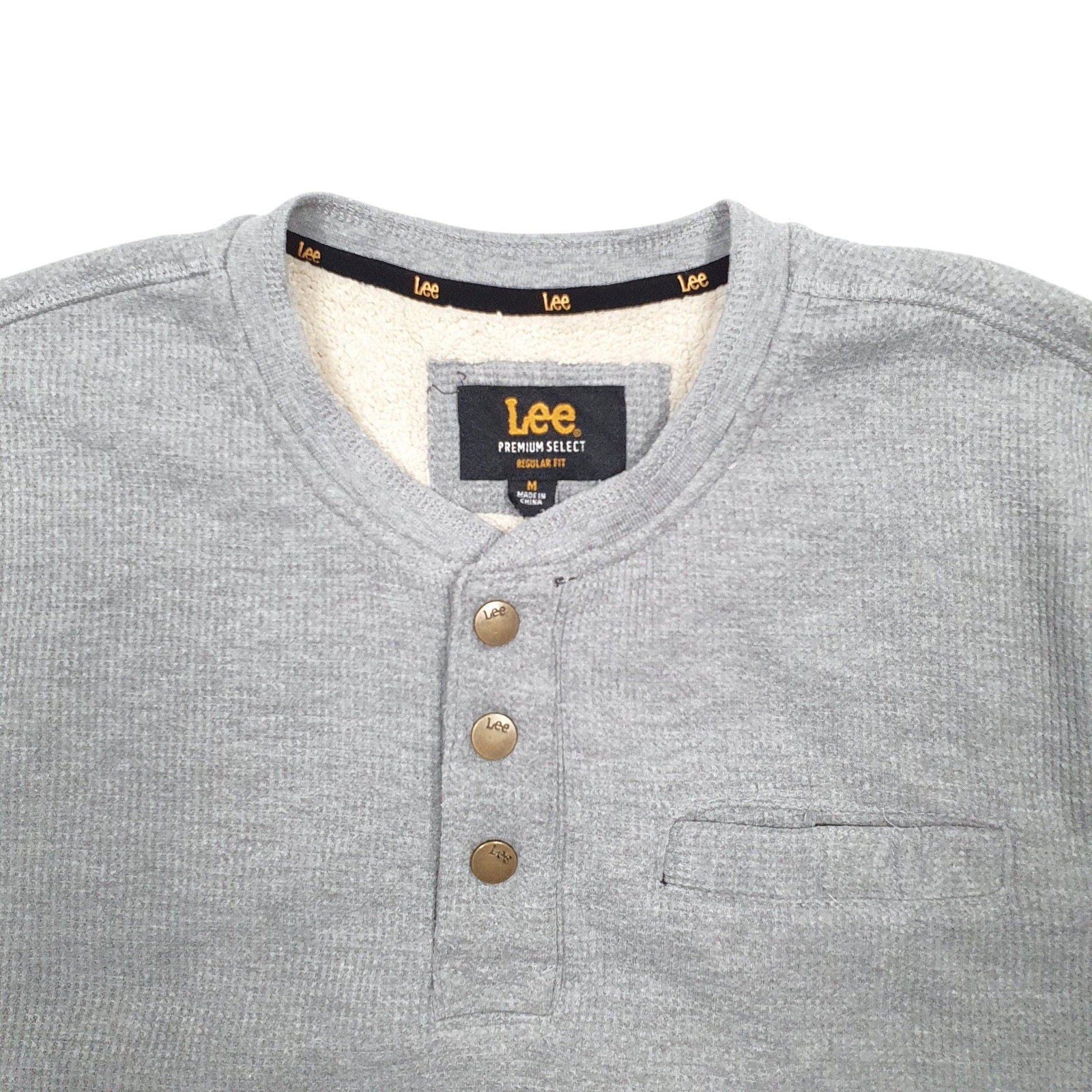 LEE Crewneck Lined Fleece Jumper Mens M image 2