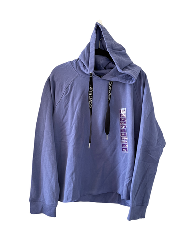 CALVIN KLEIN Fleece Lined Cropped Women's Grey Hoodie Size XXL- MSRP $59.50 - Picture 2 of 8
