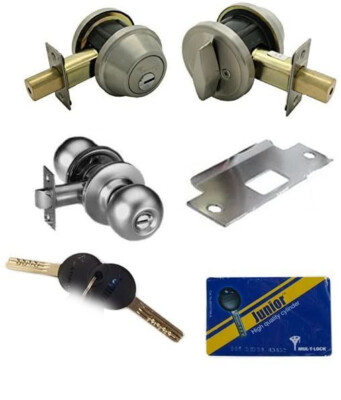 Mul-T-Lock Single Cylinder Deadbolt With S. Parker Entry Knob Set Keyed Alike