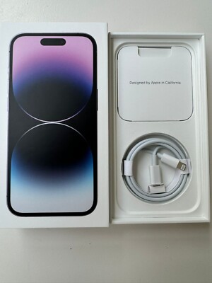 Original Apple iPhone 14 Pro  Dunkel Lila Verpackung 256 GB  Leerbox
