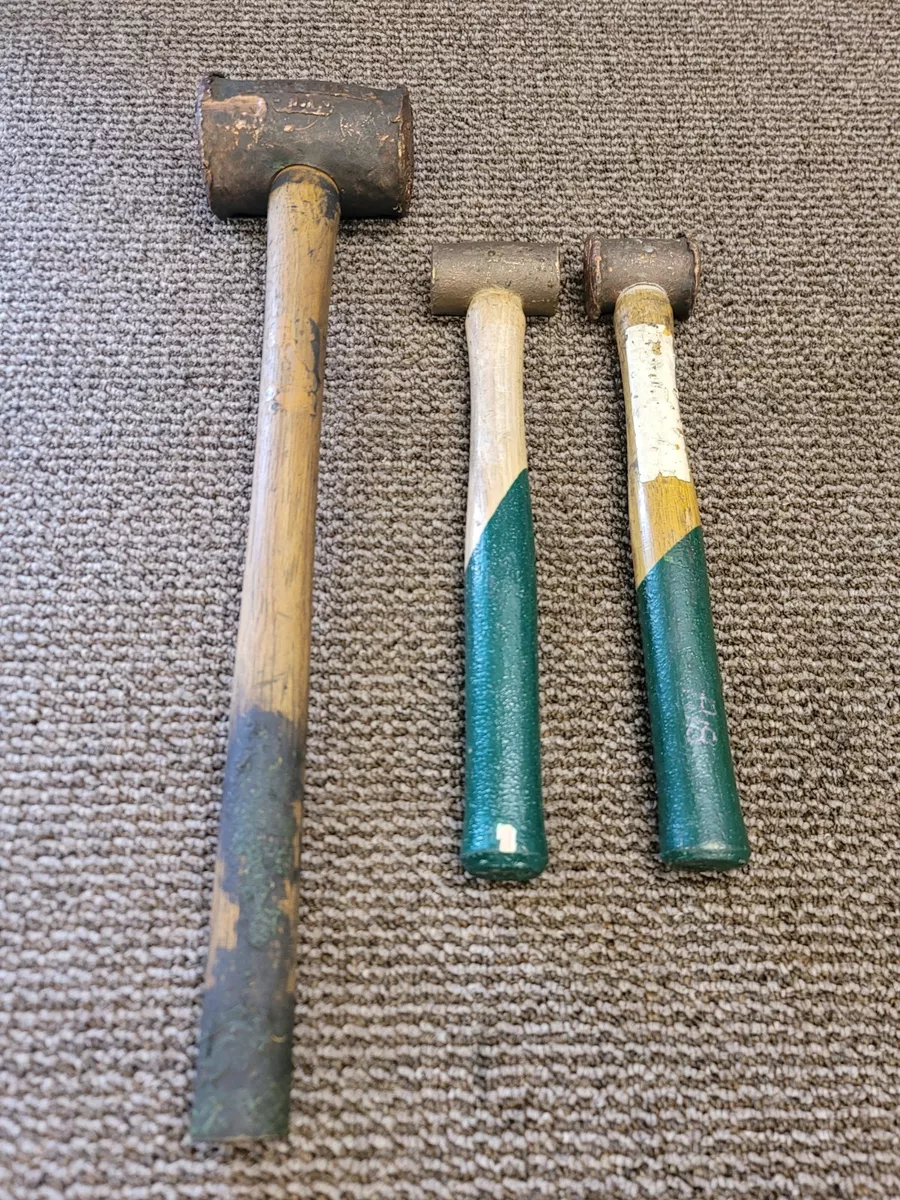 3 Hackett Brass Mallet Sledge Body Hammer 10 lbs 2 lbs Large Small