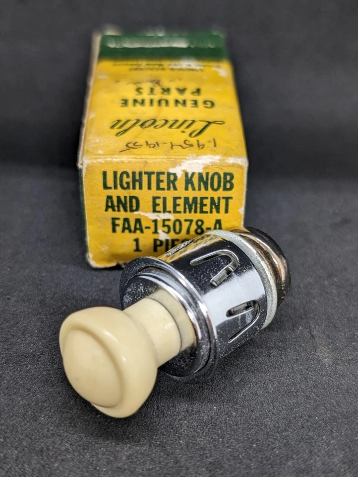 NOS 1954 1955 LINCOLN CAPRI CUARTO TRASERO ASIENTO DELANTERO TRASERO ENCENDEDOR DE CIGARRILLOS Foto 4 de 4