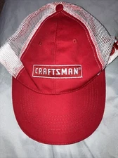Craftsman Ace Hardware Red White Snapback Mesh Shallow Hat Cap New