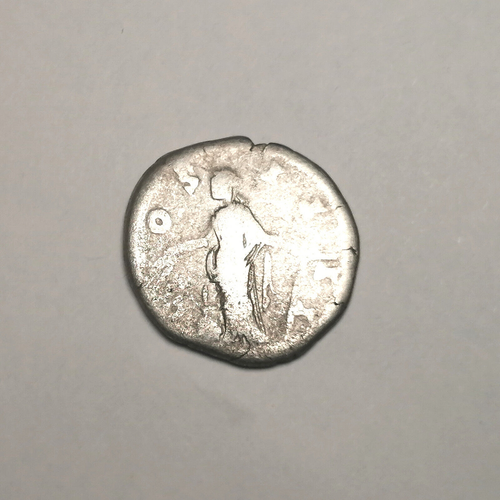 Moneta Denario Romana in Argento di Antonino Pio (138-161 d.C.) "Salus" - Foto 2 di 2