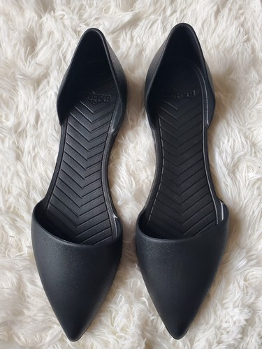 Native Audrey Jiffy Black Waterproof Lightweight Flats New In Box Size 9 - Picture 8 of 10