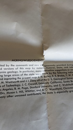 1975 California Fault Map Volcanoes, Thermal Springs and Thermal Well Locations - Picture 18 of 18