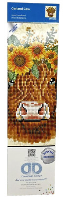 DIAMOND DOTZ  Intermediate Art Craft Bead Kit DD4388 Garland Cow Special Edition