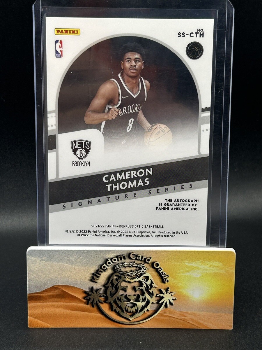 Immaculate Cameron Thomas RCスニーカーパッチサイン 2021-22 Donruss Optic Signature Series #SS-CTH Cameron Cam Thomas