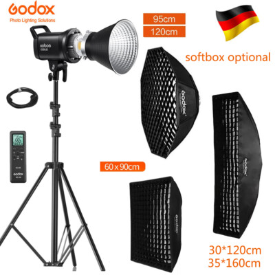 DE Godox SL60II-D LED Lampe Leuchte Videolicht Mit Grid Bowens Softbox Stand Kit