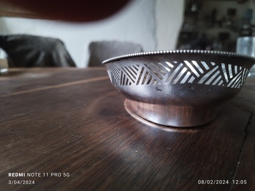 CORBEILLE A PAIN OVALE ART DECO EN ARGENT 900 - Imagen 4 de 14