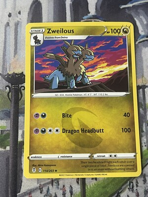 Pokemon Zweilous 114/203 Evolving Skies English NM-M