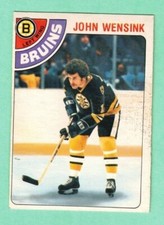 (1) JOHN WENSINK 1978-79 O-PEE-CHEE # 133 BRUINS ROOKIE EX/EX+ CARD (K8755)