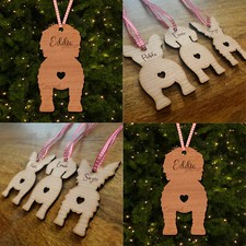 Doodle Dog Bauble Dog Bum Ornament Personalised Chrsitmas Tree Decoration