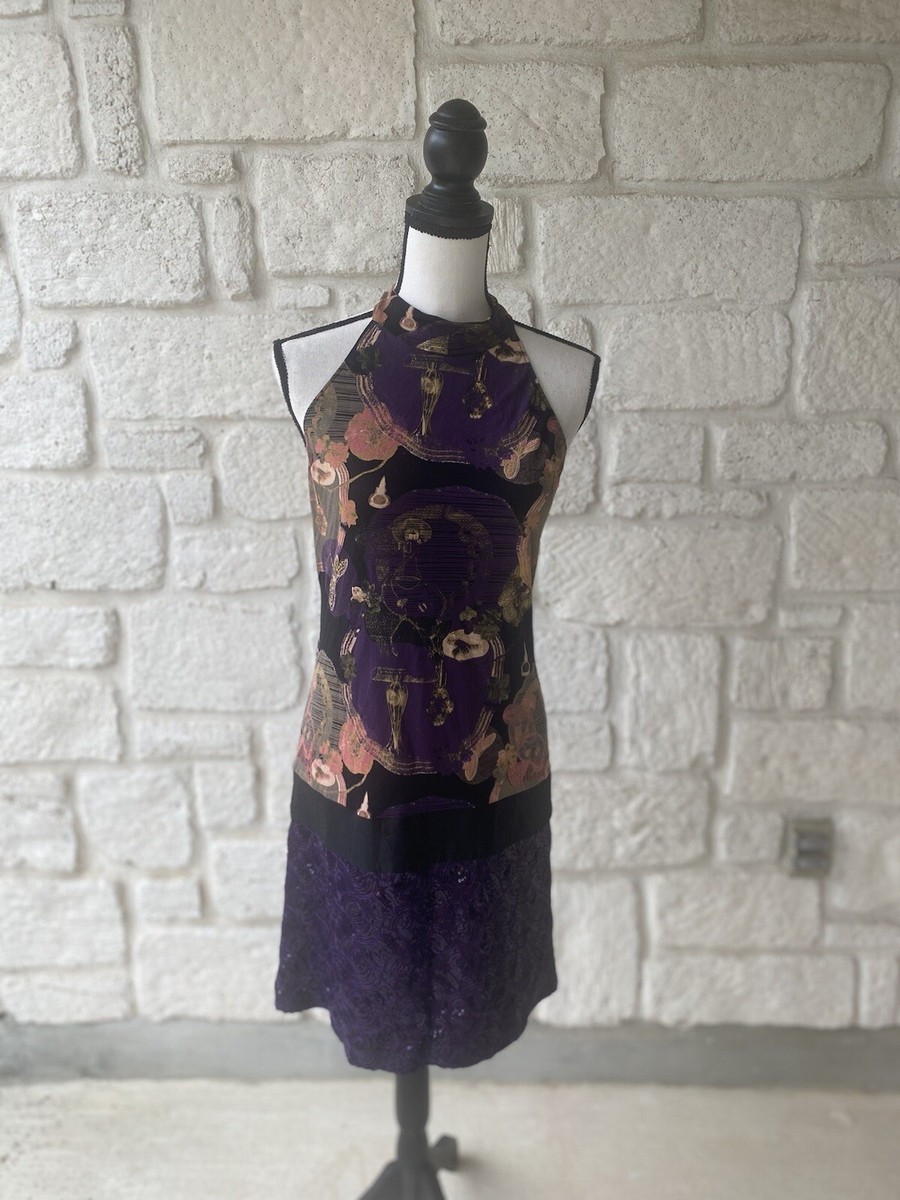 halter top purple dress Lavender Halter Midi Dress Floral Print Summer Top – FINESSE main image 1