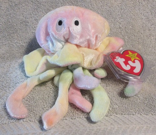 Ty Beanie Baby Goochy the Jellyfish DOB November 18, 1998 MWMT Free Shipping