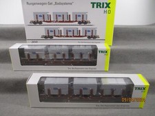 Trix Spur H0 24141 Güterwagen Doppelrungenwagen Set Ep. VI unbespielt in OVP