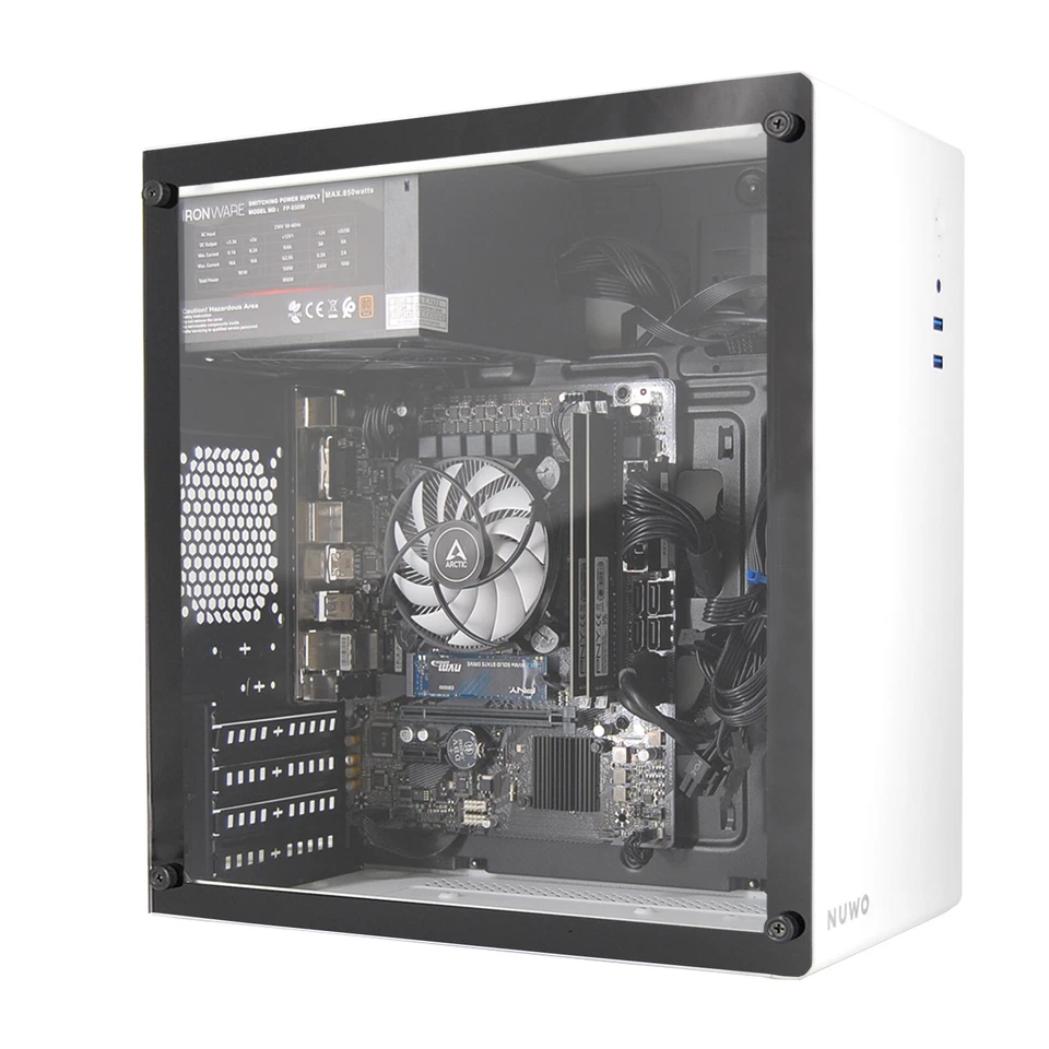 PC Computer Desktop Assemblato i7-14700 32Gb 1Tb Windows 11 Office 2021 Bianco - Immagine 2 di 4