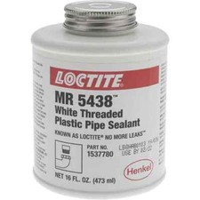 Loctite 1537780 Threadlocker: White, 16 oz, Can Series 5438