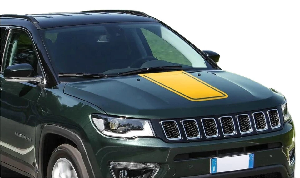 Calcomanía de vinilo con gráficos a rayas para capó de coche con brújula apta para Jeep Foto 2 de 4