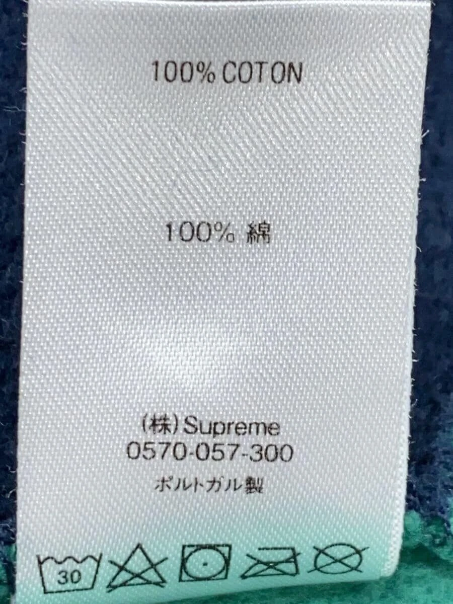 Felpa Supreme con cappuccio 20AW patchwork S cotone verde check usata