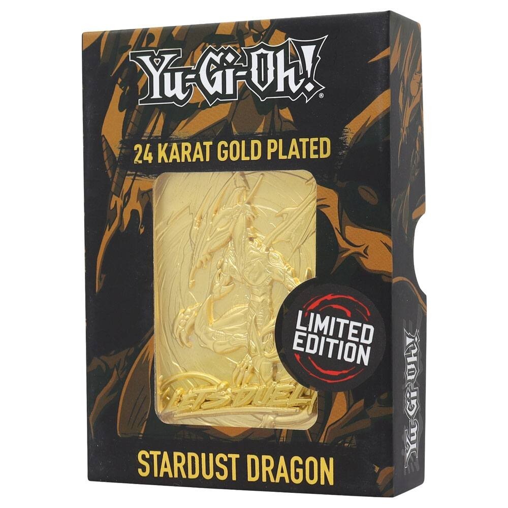 Yu-Gi-Oh! Metal Replica Card Stardust Dragon 24karat Gold Plated Limited Edition