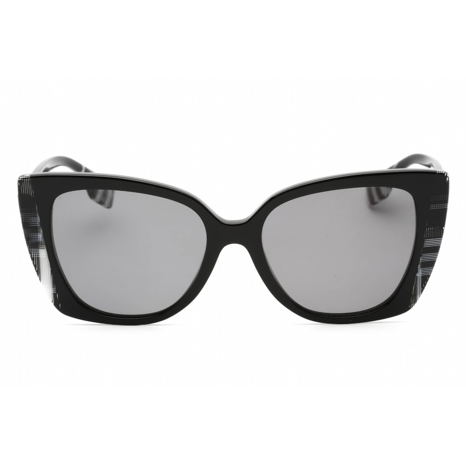 Burberry Women's Sunglasses Black Cat Eye Acetate Frame Grey Lens