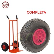 RUOTA 3.00 - 4 COMPLETA PER CARRELLO CERCHIO PNEUMATICO CAMERA D'ARIA 260 x 85 