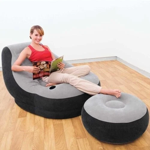 Intex inflatable chair and ottoman deals